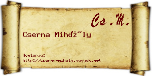 Cserna Mihály névjegykártya