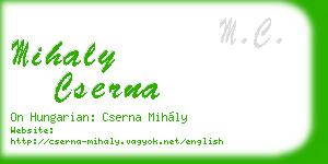 mihaly cserna business card